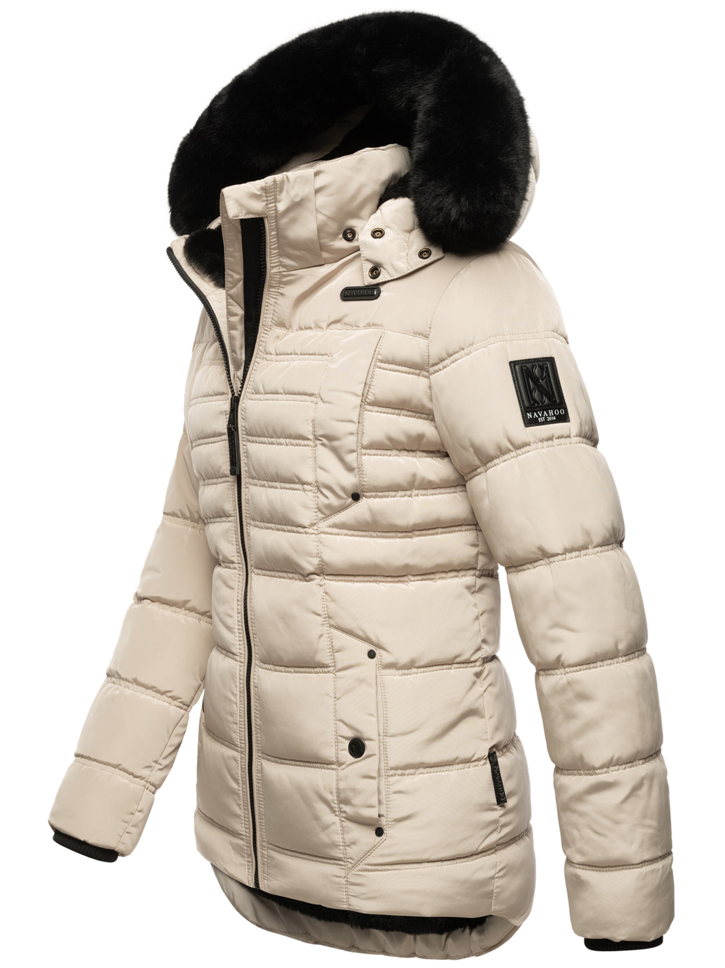 NAVAHOO Winter Jacket 'Lissandraa' in Beige: front
