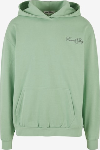 9N1M SENSE Sweatshirt 'Honor & Glory' in Grün: Vorderseite