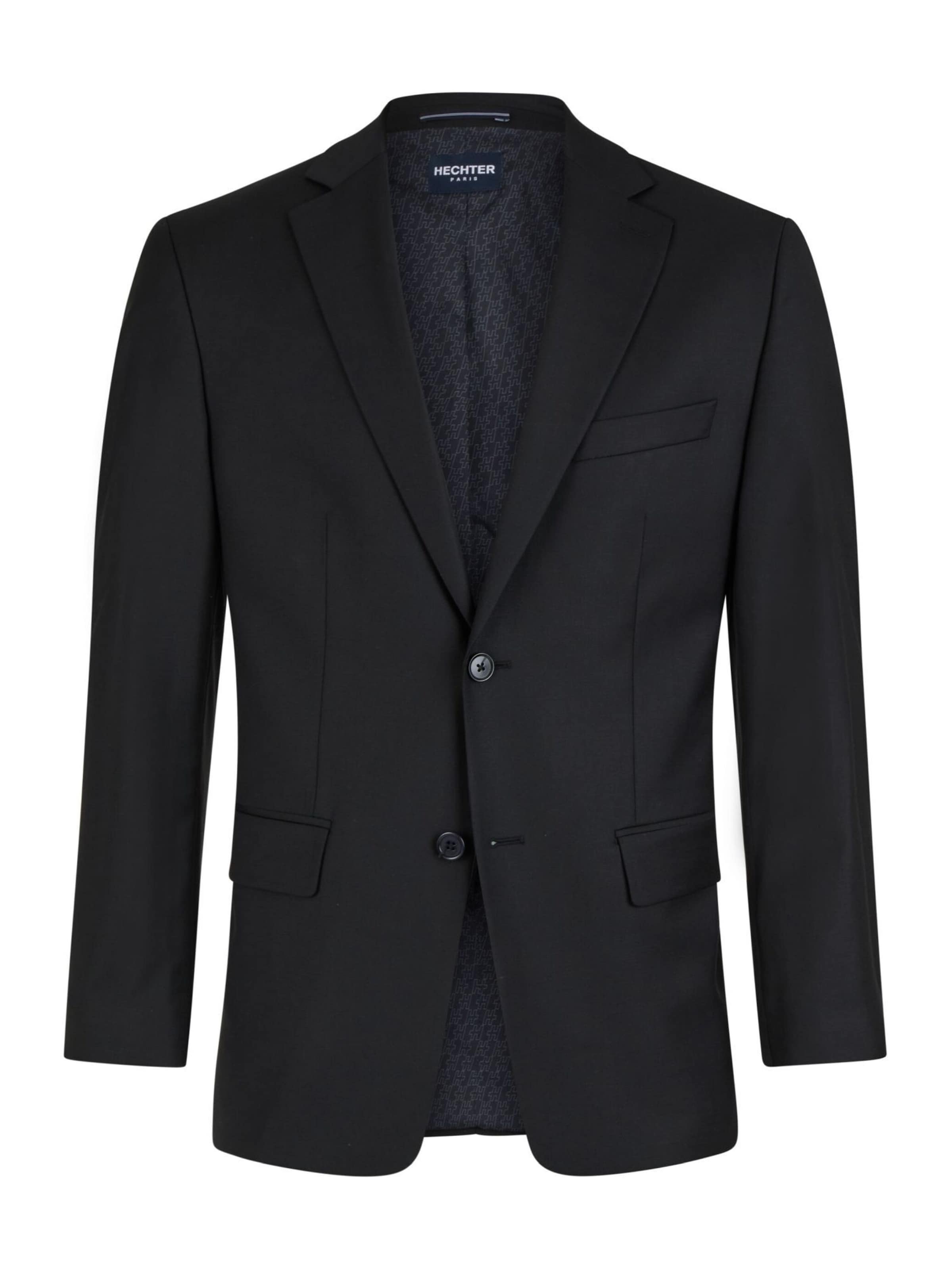 Coupe regular Veste de costume HECHTER PARIS en noir : devant
