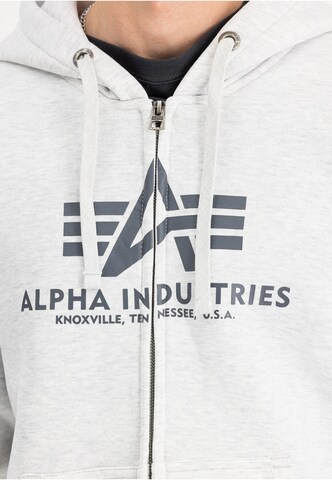 ALPHA INDUSTRIES Sweat jacket in Grey