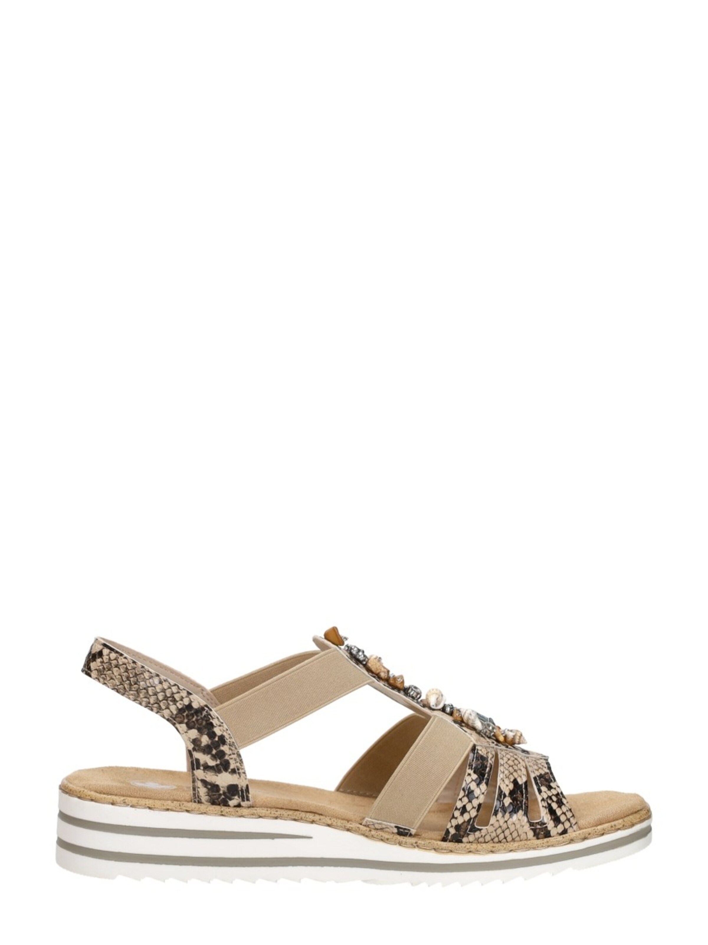 Rieker Sandal 'Sandalen Plat' in Beige