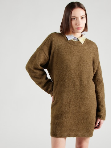 TOPSHOP Neulemekko värissä vihreä: etupuoli