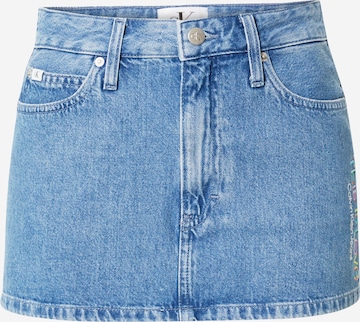 Jupe Calvin Klein Jeans en bleu : devant