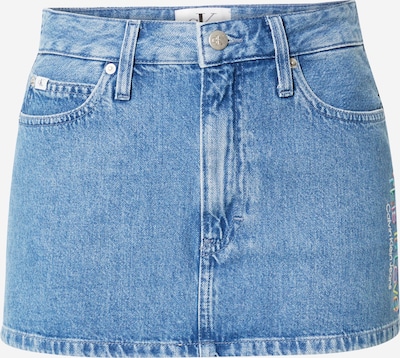 Fustă Calvin Klein Jeans pe albastru denim / galben / roz / alb, Vizualizare produs