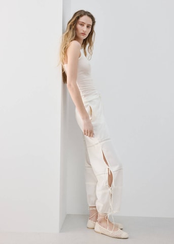 MANGO Pajama Pants in Beige