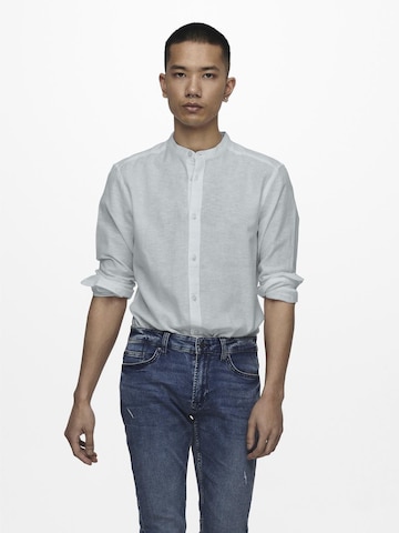 Slim fit Camicia 'CAIDEN' di Only & Sons in blu