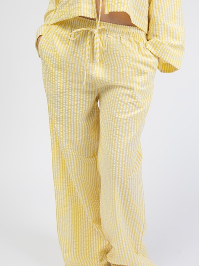 BROKE + SCHÖN Pants 'Lockere, gestreifte Stoffhose' in 34 in Yellow, Item view