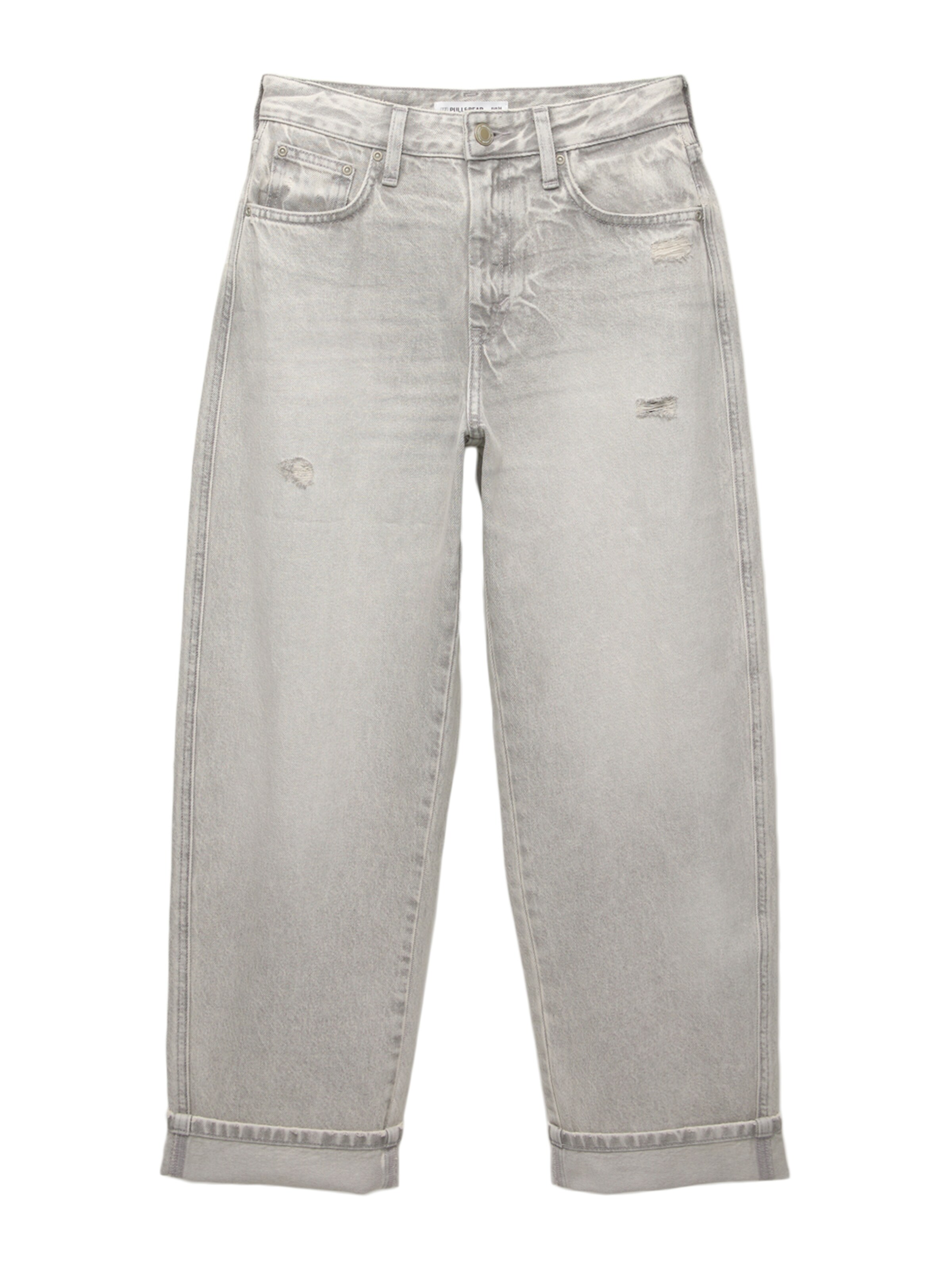 Pull&Bear Baggy Jeans i grå: framsida
