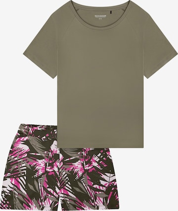 SCHIESSER Pajama 'Modern Nightwear' in Green: front