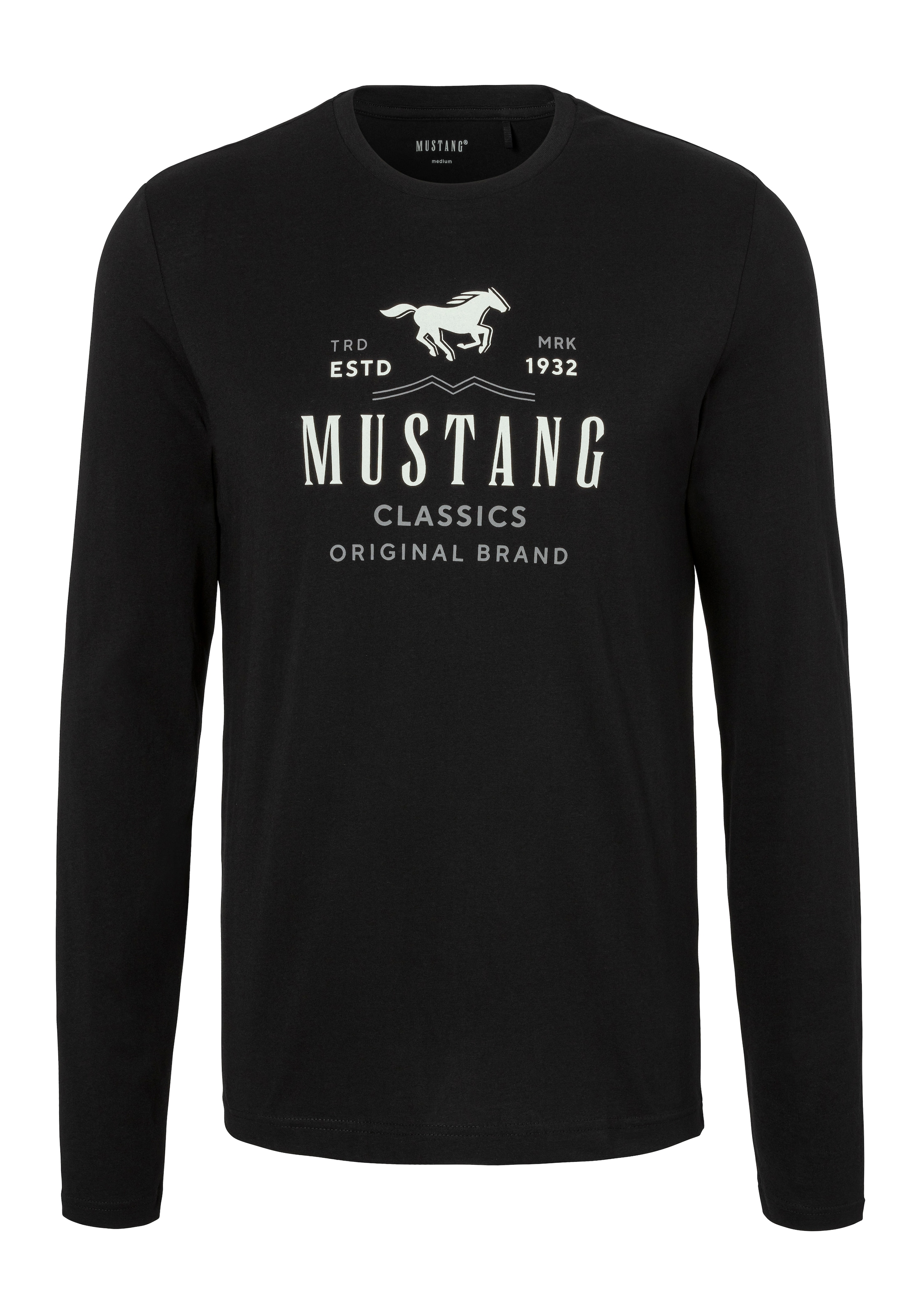 MUSTANG Shirt in Schwarz: Vorderseite