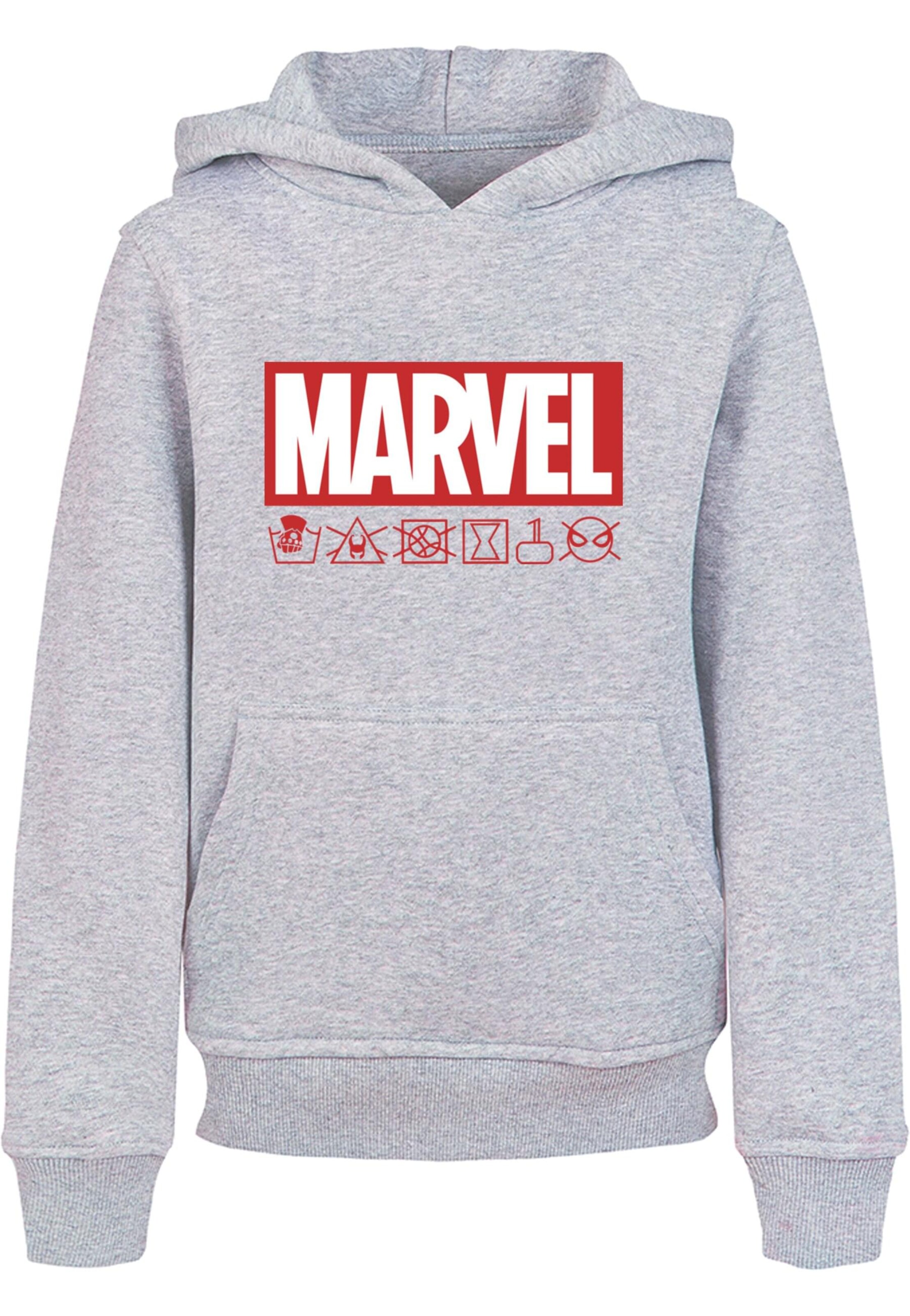 Felpa 'Marvel' di ABSOLUTE CULT in grigio: frontale