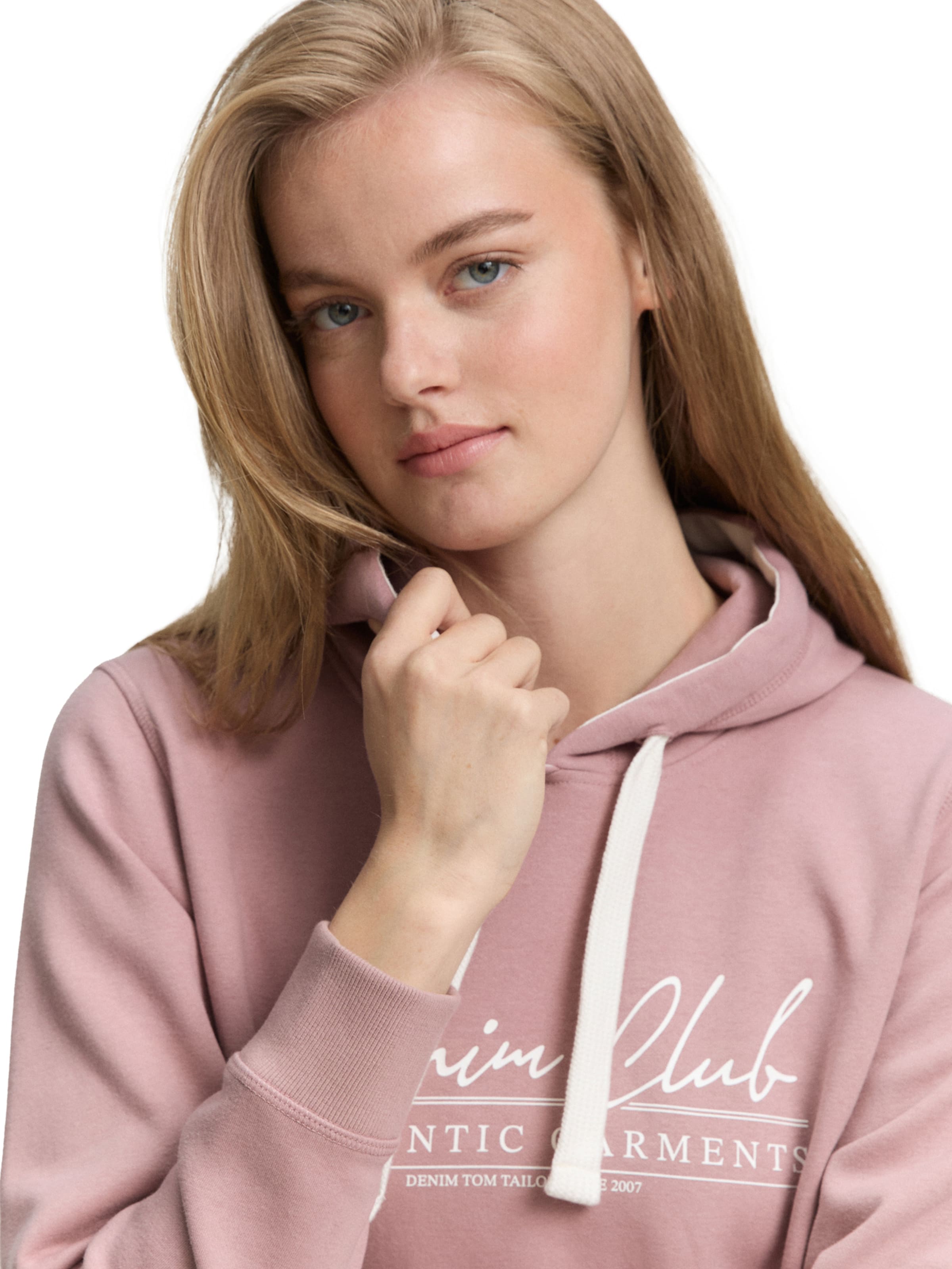 TOM TAILOR DENIM Свитшот в Ярко-розовый