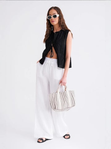 MixRay Wide leg Broek in Wit