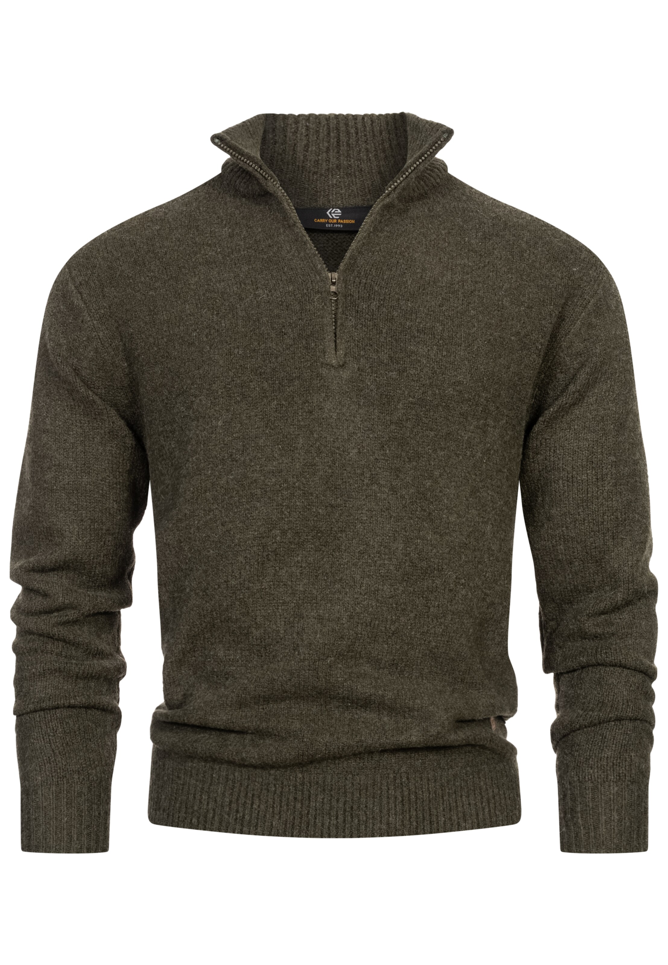 INDICODE JEANS Pullover ' Lokant ' in Grün: Vorderseite