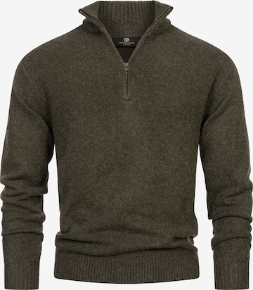 INDICODE JEANS Pullover ' Lokant ' in Grün: Vorderseite