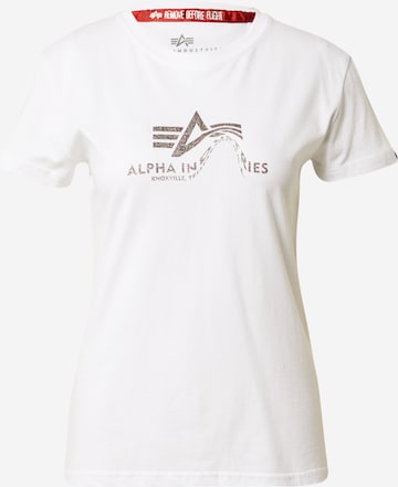 ALPHA INDUSTRIES Shirts i hvid: forside