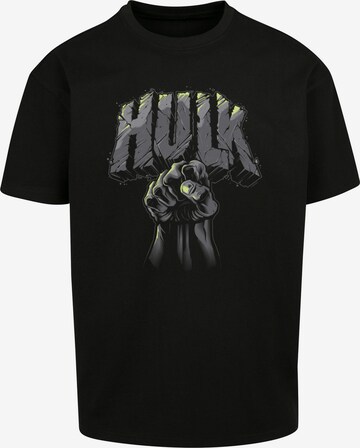Maglietta 'Marvel Hulk Punch' di F4NT4STIC in nero: frontale