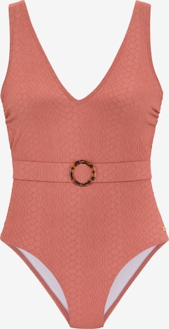 JETTE Bustier Badedragt i orange: forside