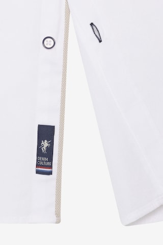 DENIM CULTURE Regular fit Button Up Shirt 'AURIENNE' in White