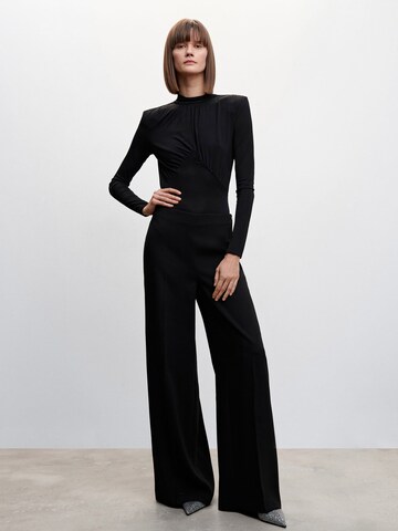 MANGO Wide leg Pants 'Justo' in Black