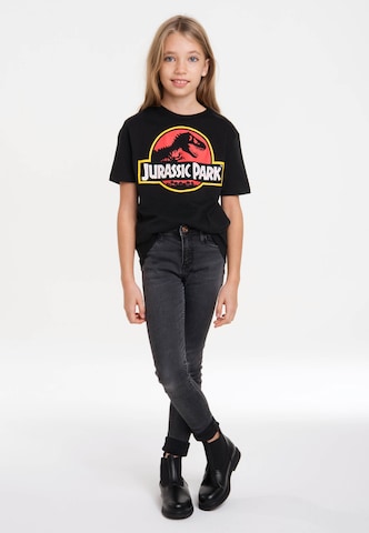 LOGOSHIRT T-Shirt 'Jurassic Park Logo' in Schwarz