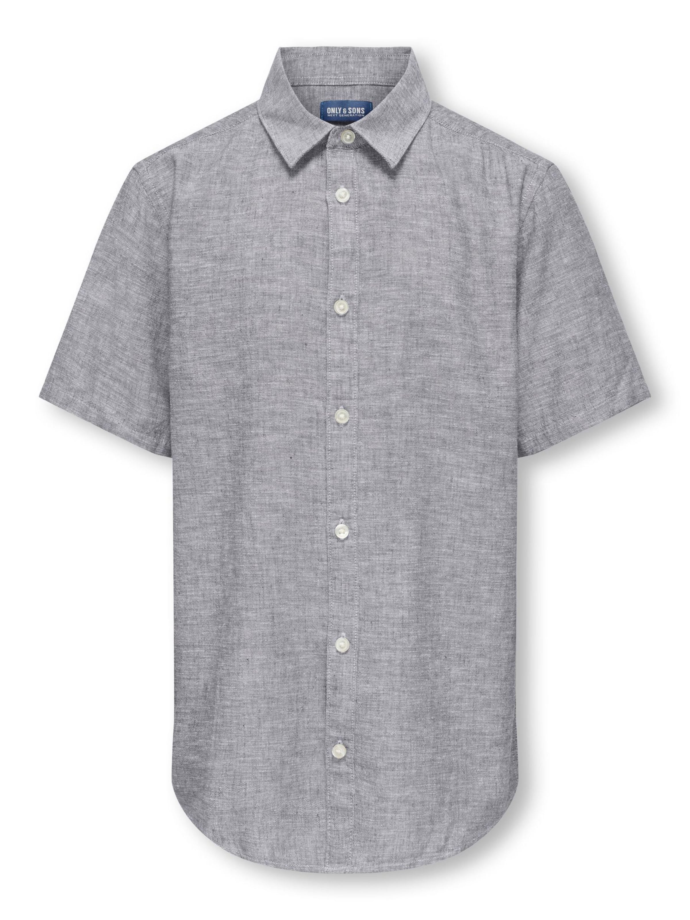 Only & Sons Junior Slim Fit Skjorte 'OSJCaiden' i grå: forside