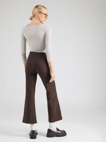 Lindex - Bootcut Calças 'Kate' em castanho