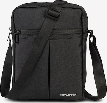 Borsa a tracolla di Worldpack in nero: frontale