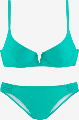 VIVANCE Push-up Bikini in Groen: voorkant