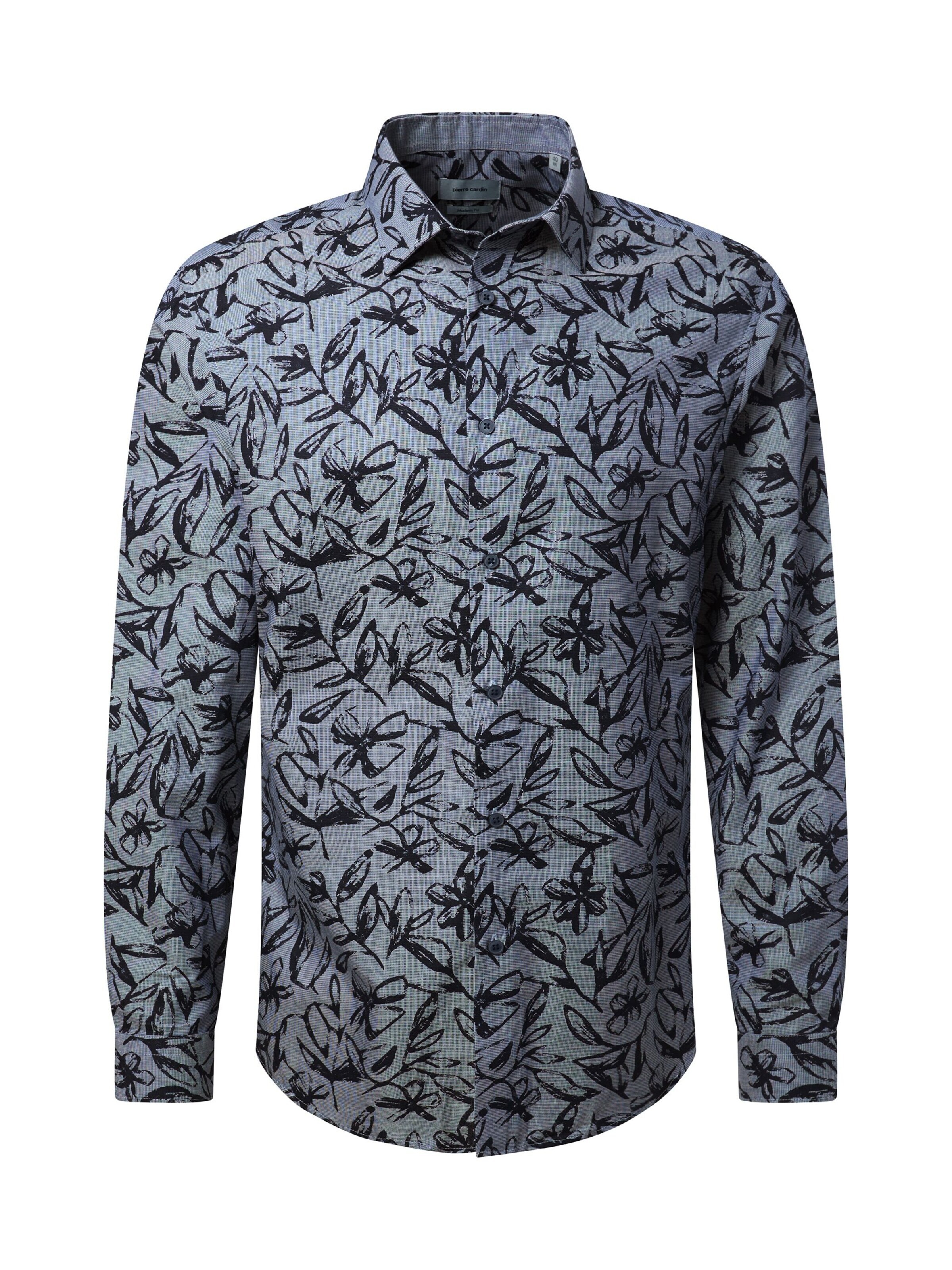 PIERRE CARDIN Regular fit Overhemd in Blauw: voorkant