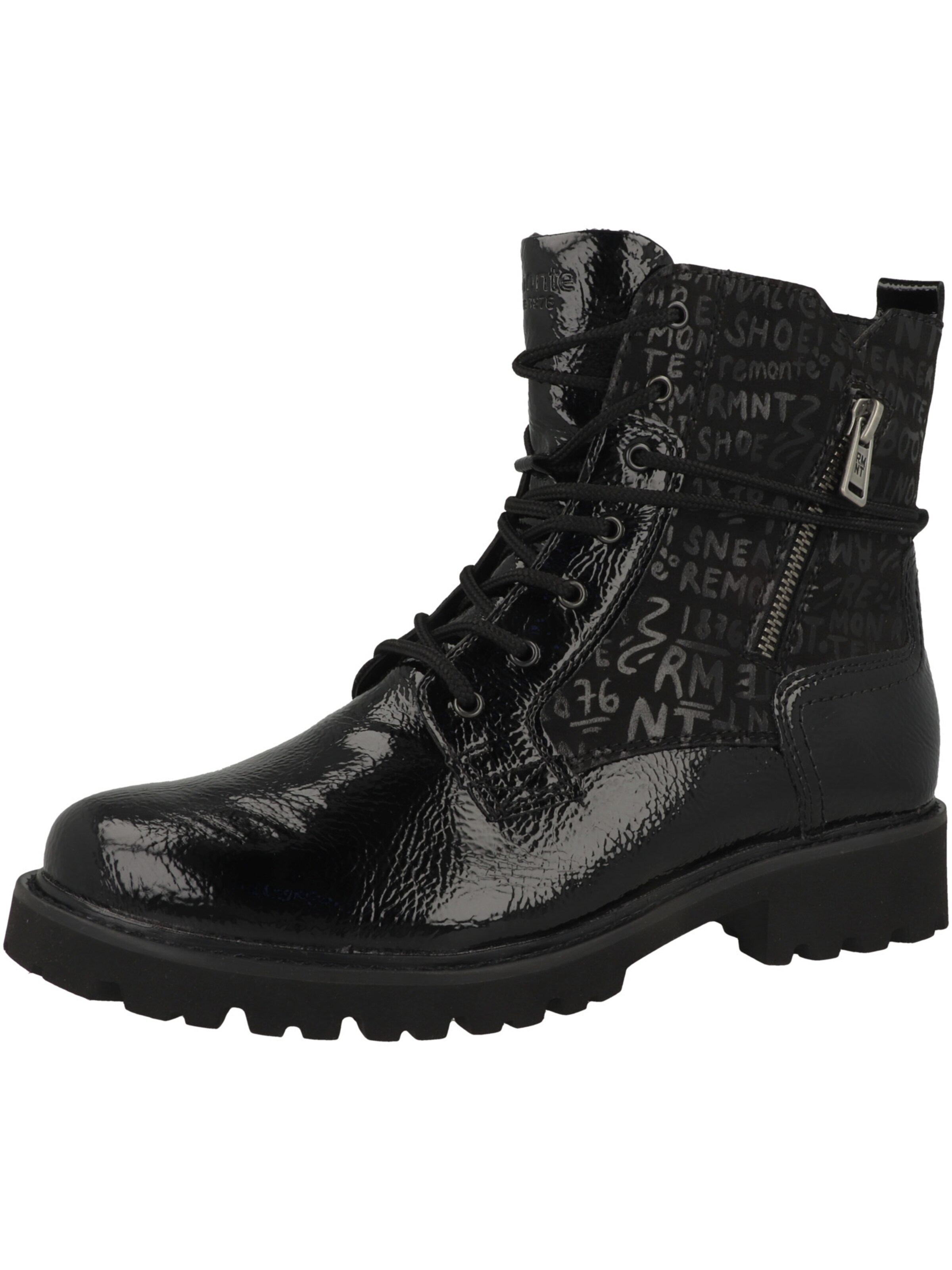 Bottines à lacets 'D8659' REMONTE en noir
