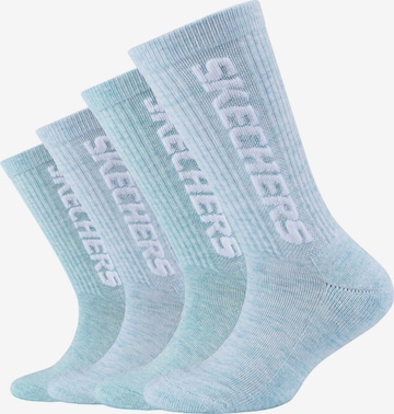 SKECHERS Athletic Socks in Blue: front