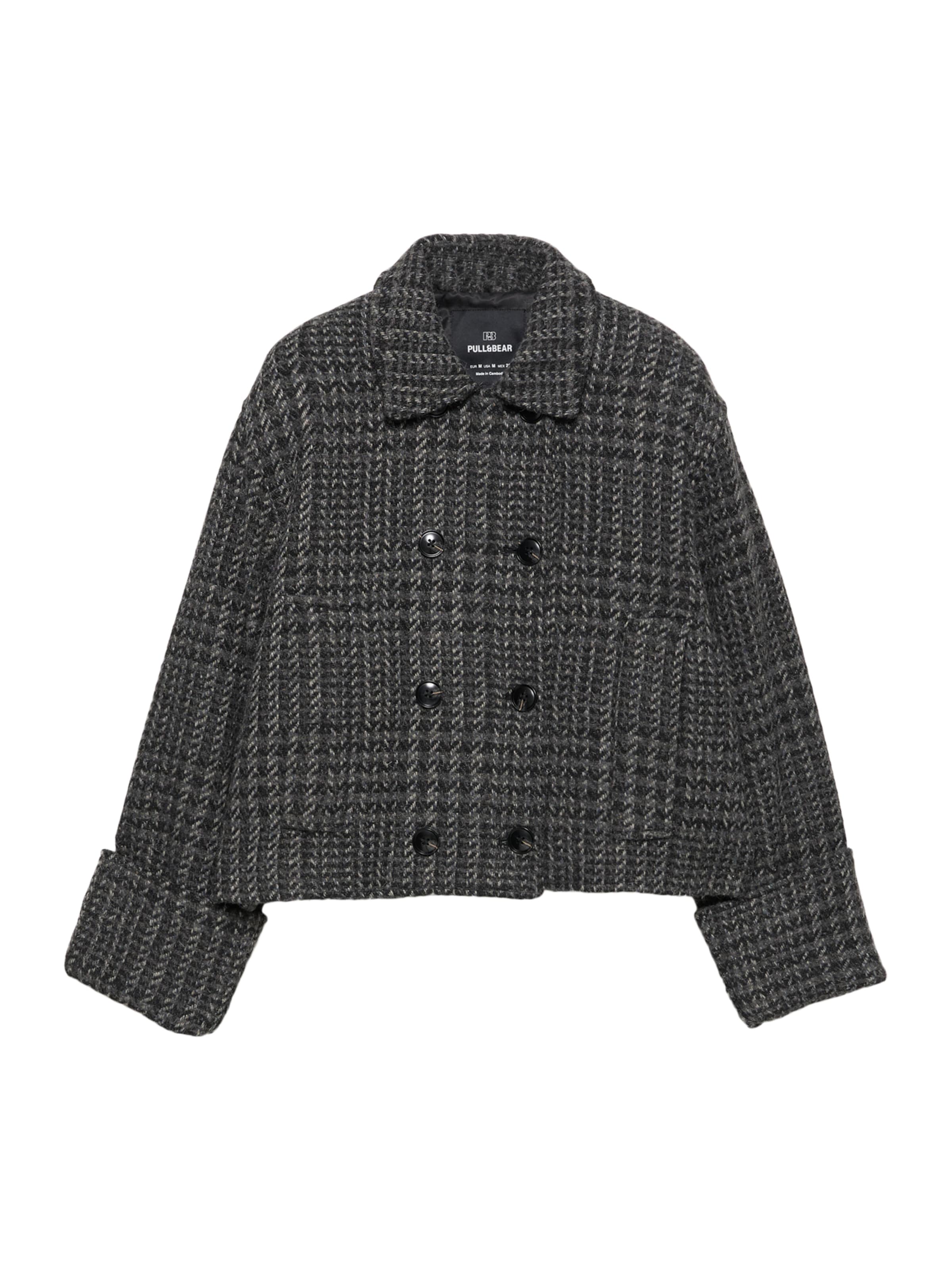 Pull&Bear Přechodná bunda – šedá: přední strana