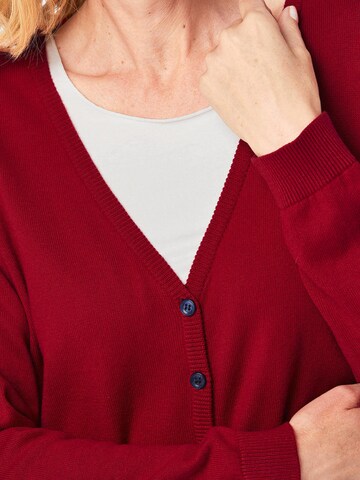 Goldner Knit Cardigan in Red