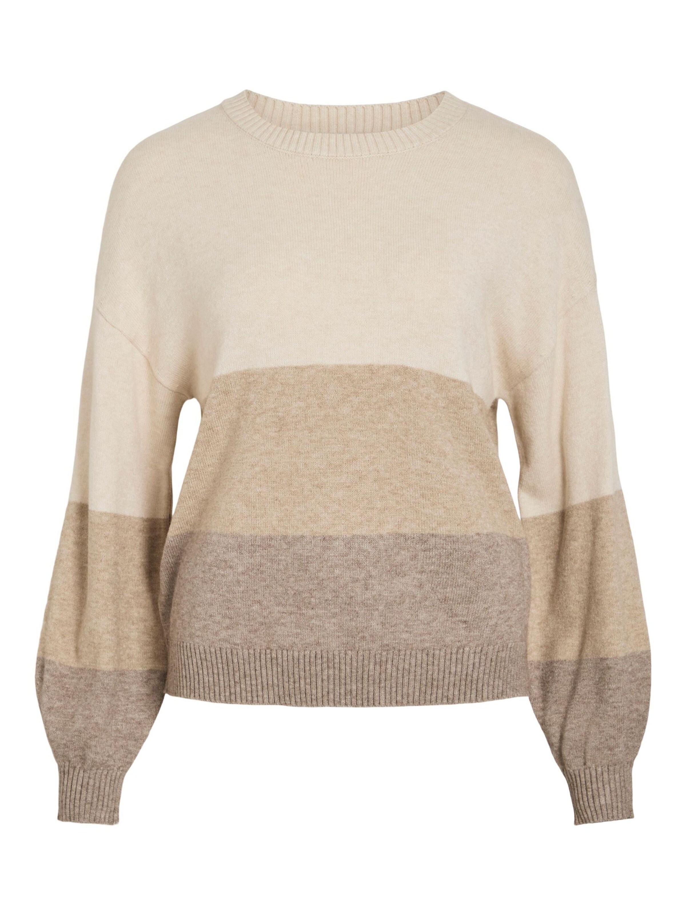VILA Trui 'VIRil' in Beige: voorkant