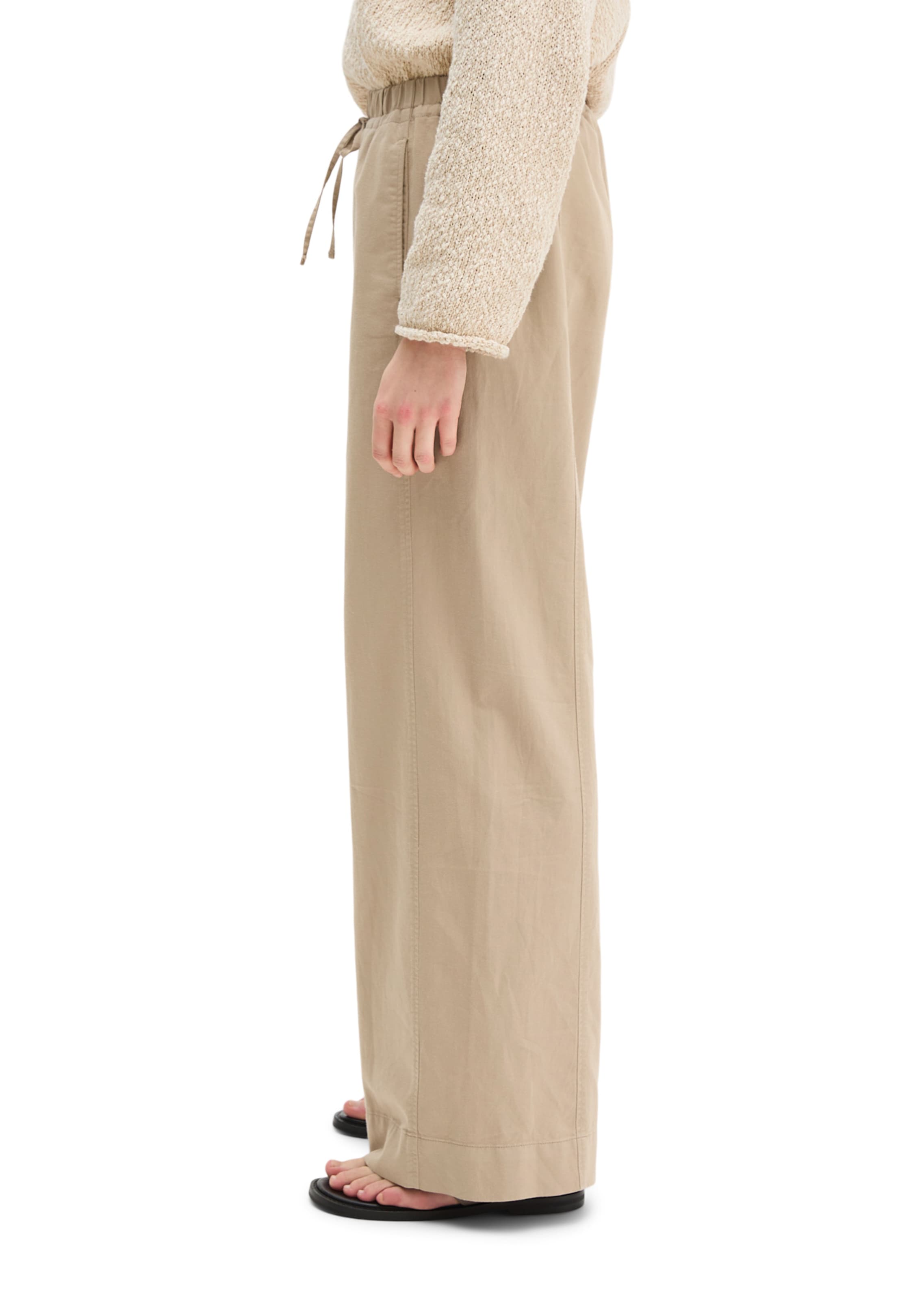 Marc O'Polo Wide leg Trousers in Brown