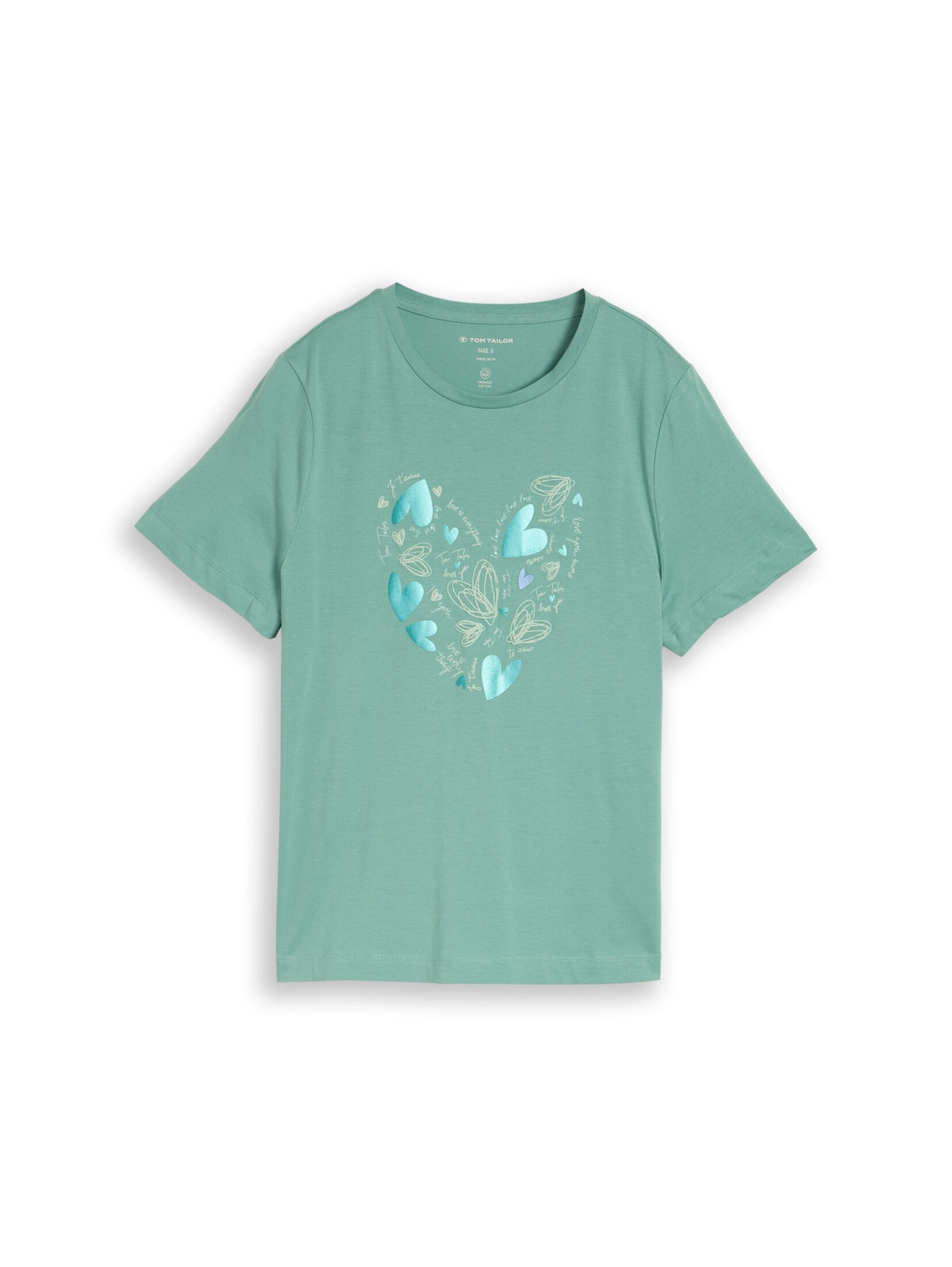T-shirt TOM TAILOR en vert : devant