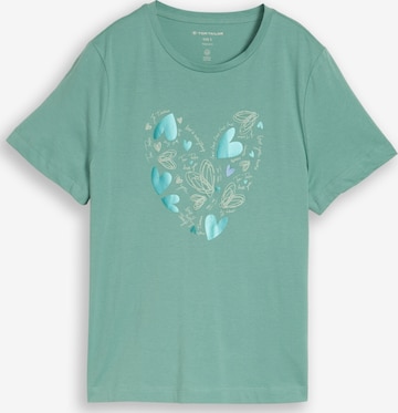 T-shirt TOM TAILOR en vert : devant