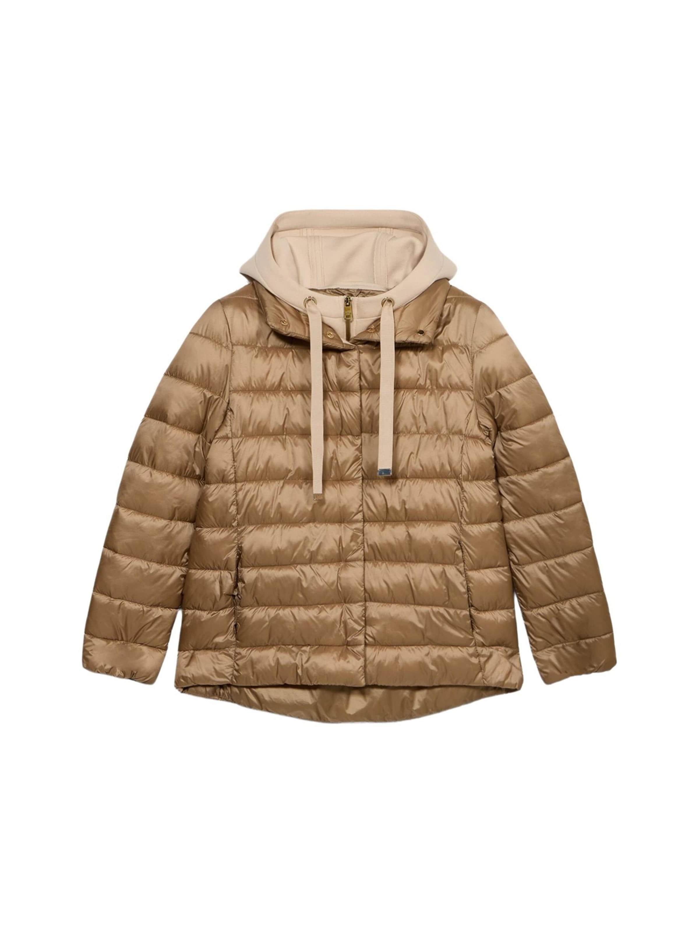 Giacca invernale di oltre in beige: frontale