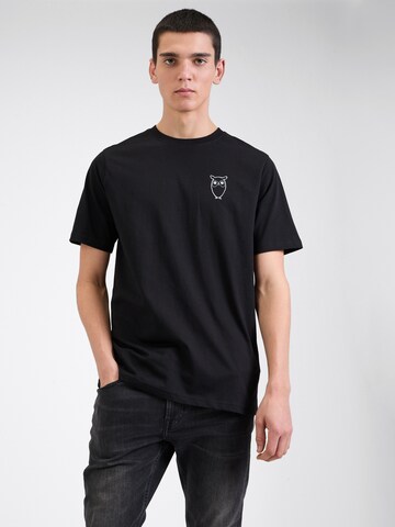 KnowledgeCotton Apparel T-Shirt in Schwarz: Vorderseite