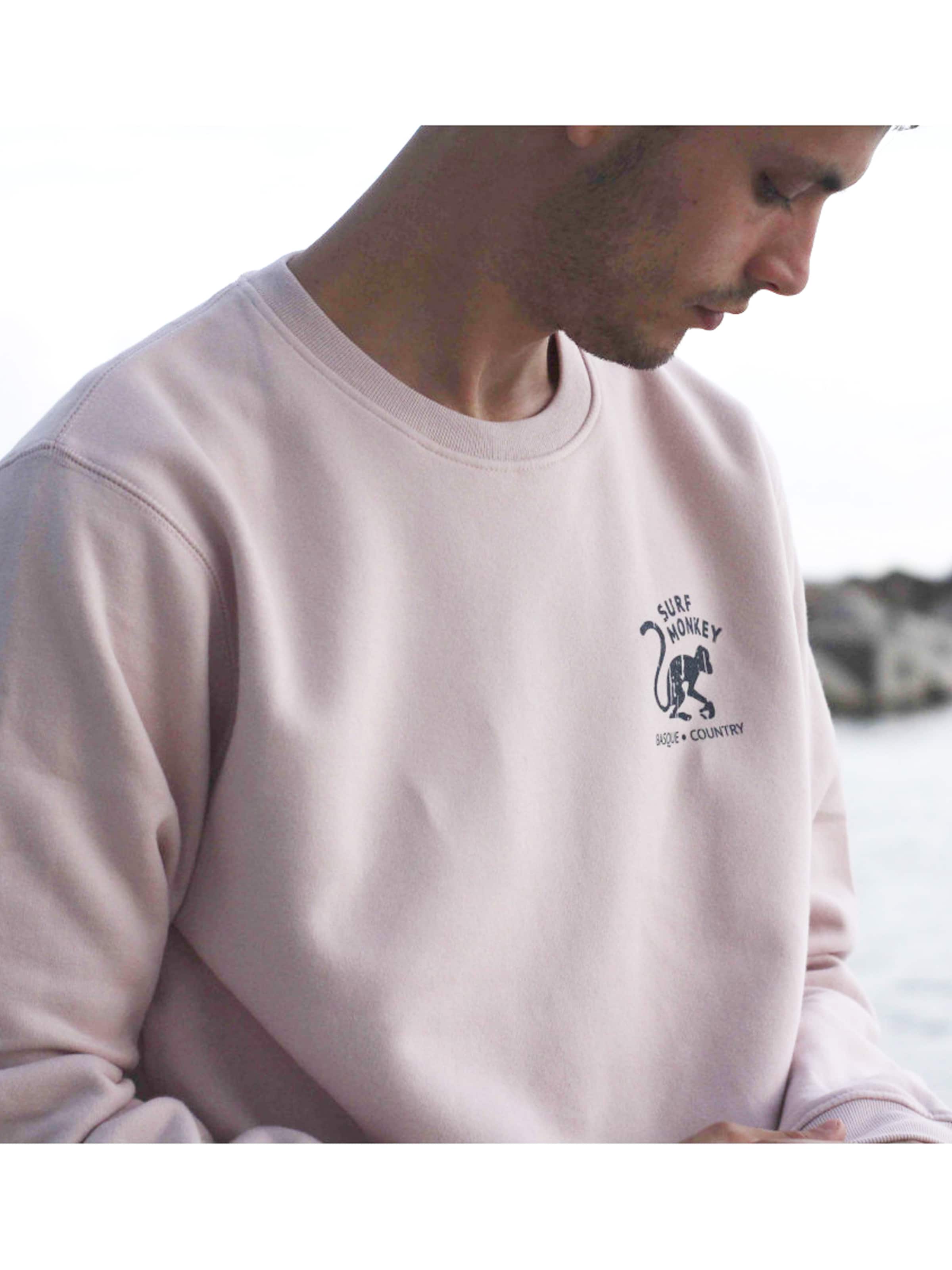 Sweat-shirt Surf Monkey en rose