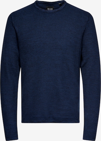 Pull-over 'Niko' Only & Sons en bleu : devant