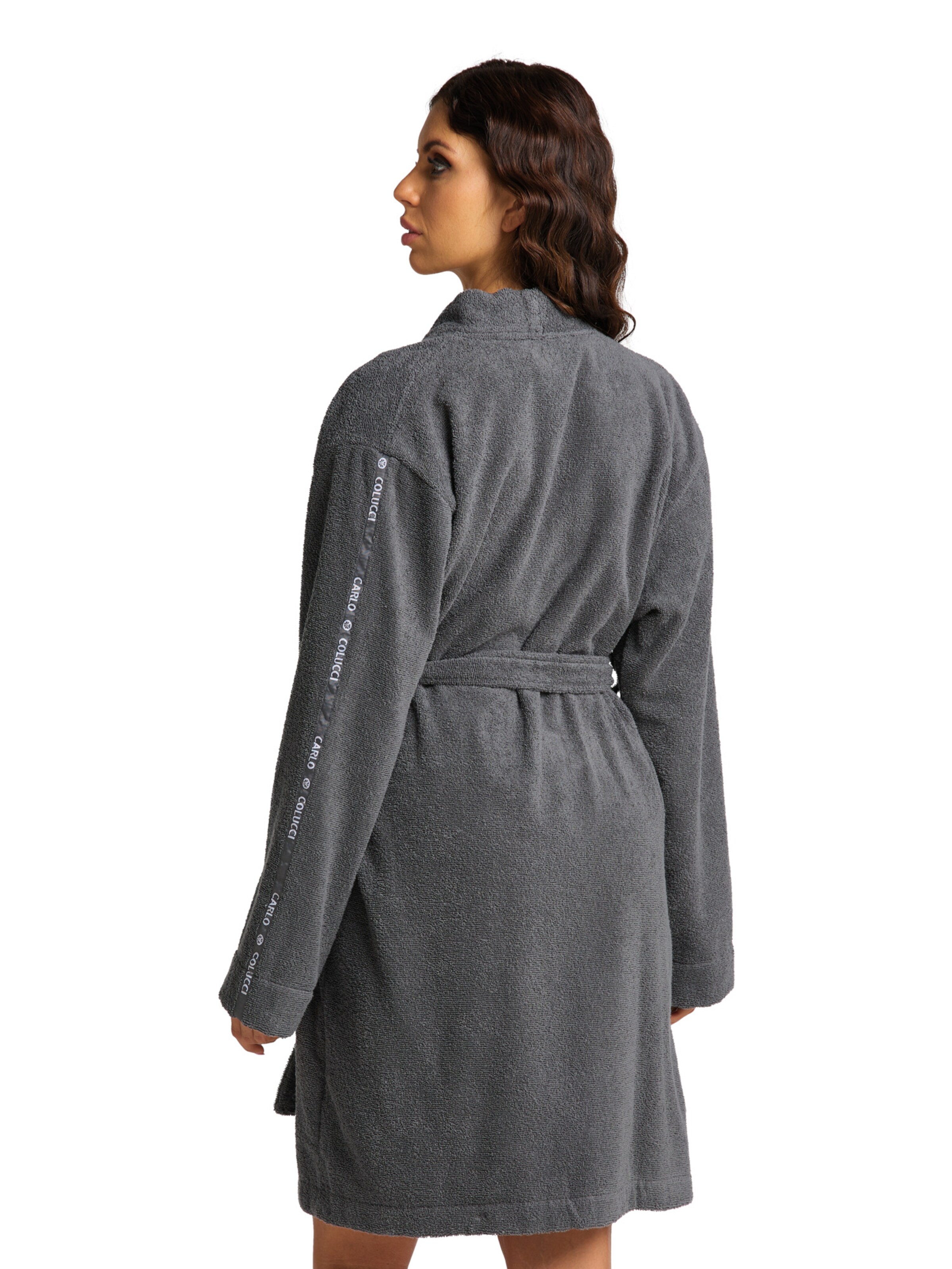 Carlo Colucci Bathrobe short 'Vita' in Grey