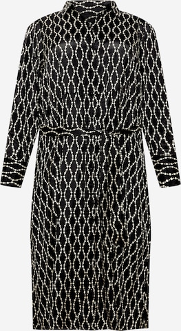 KAFFE CURVE Shirt Dress in Black: front