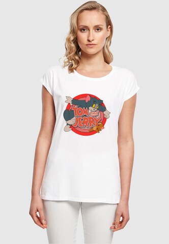 T-shirt 'Tom And Jerry - Classic Catch' ABSOLUTE CULT en blanc : devant