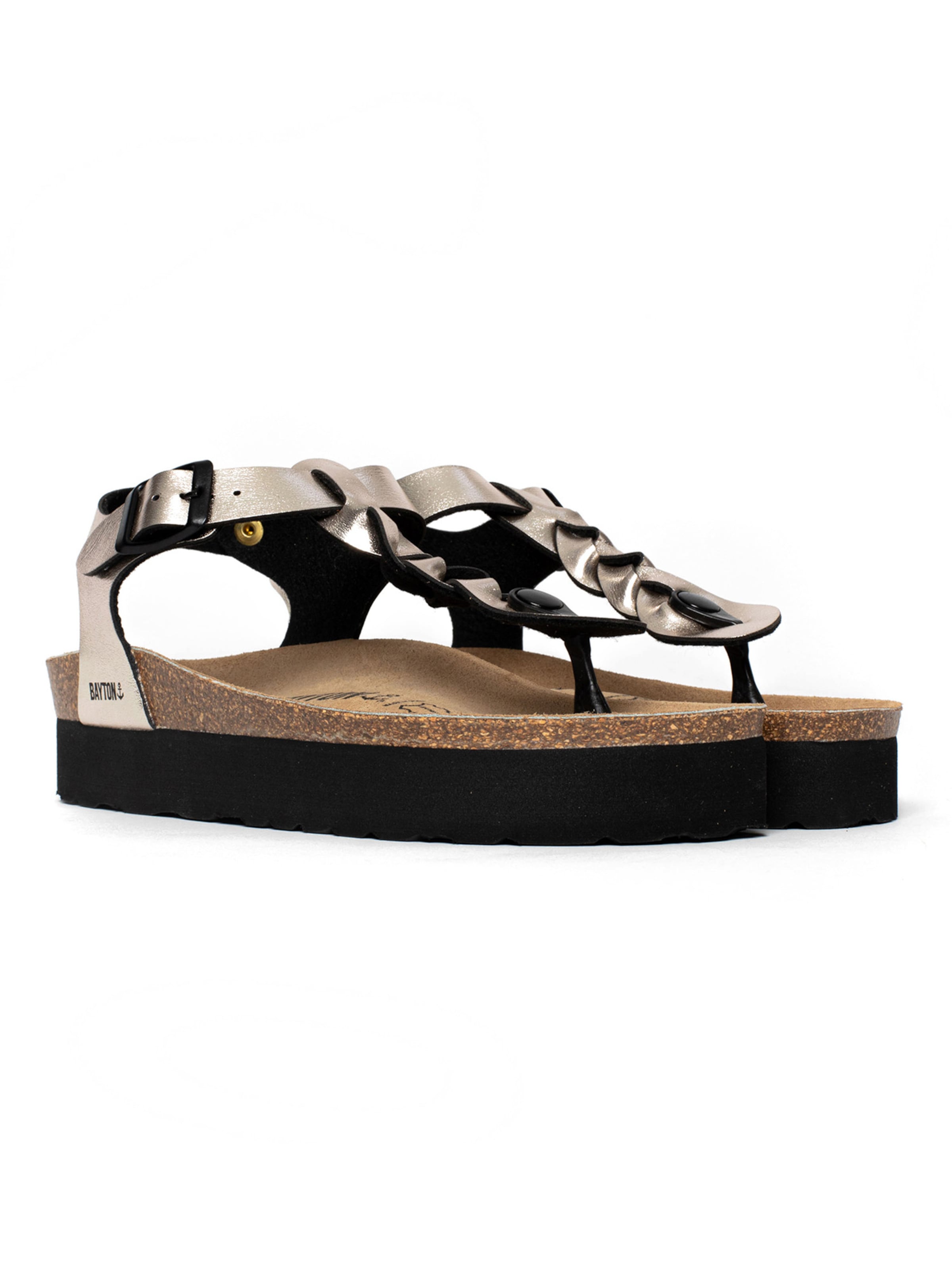 Bayton T-Bar Sandals 'Badajoz' in Gold