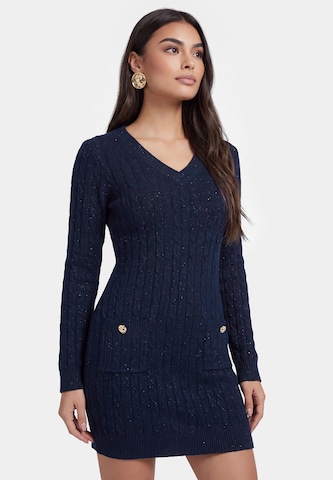faina Dress in Blue: front