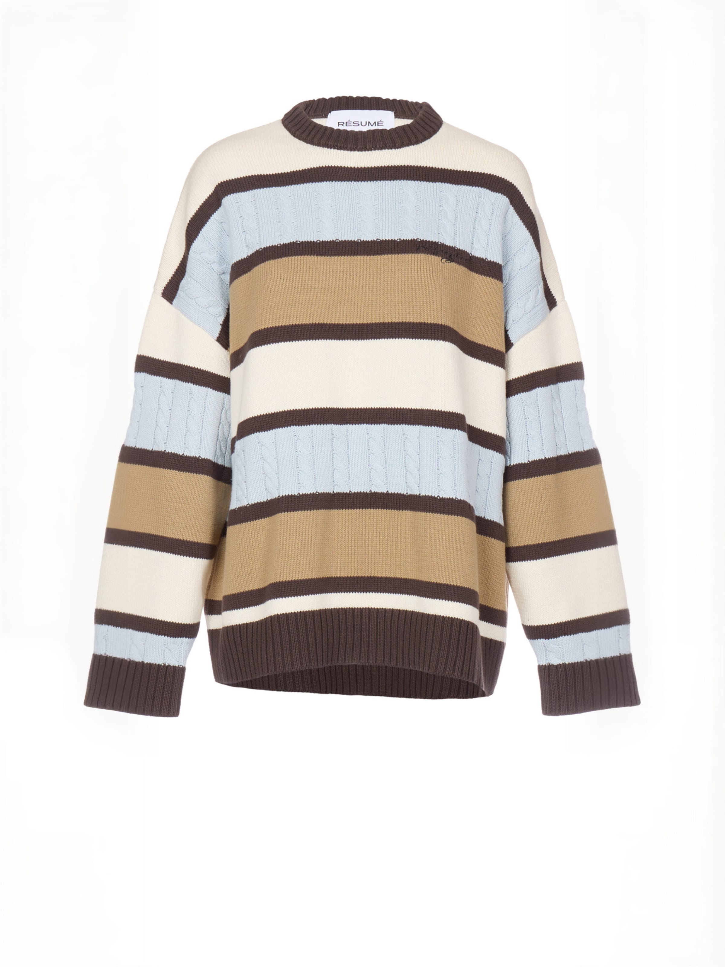 Pullover ' KarloRS ' di Résumé in beige: frontale