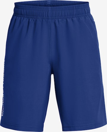 UNDER ARMOUR Workout Pants in Blue: front