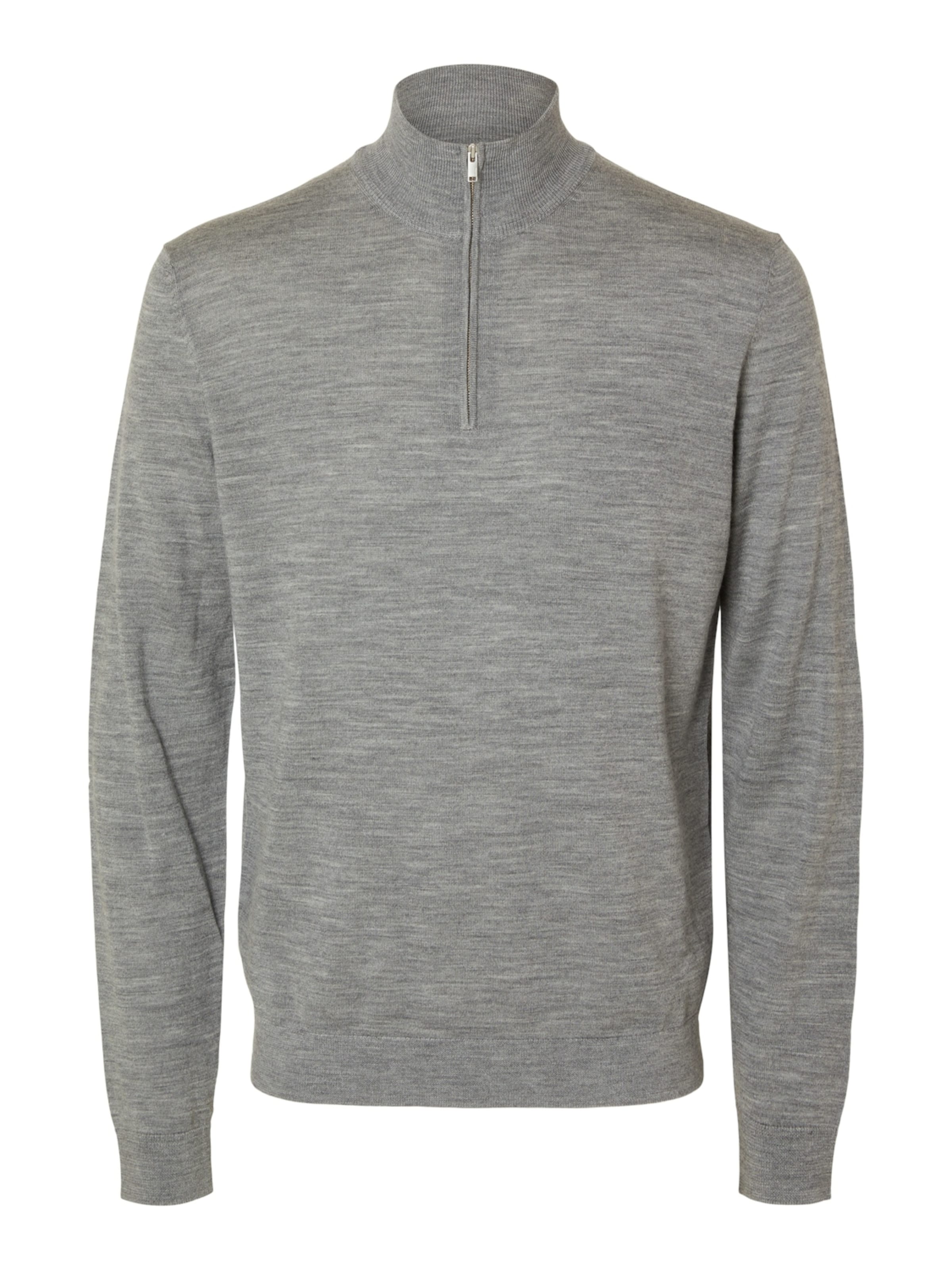 Pull-over 'SLHTray' SELECTED en gris : devant